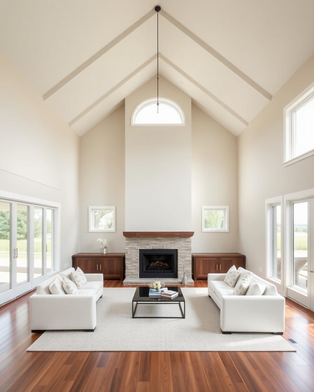 Bright luxury custom home interior